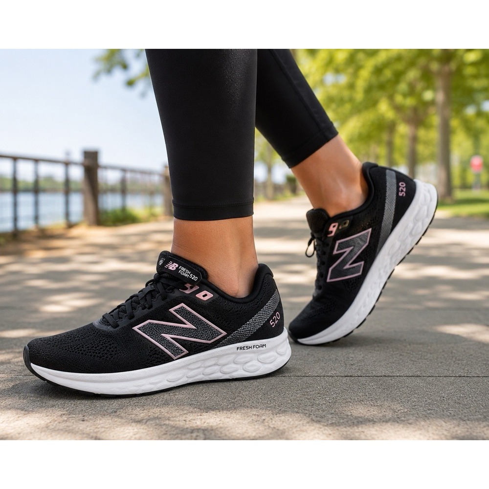 New Balance Fresh Foam 520 v9 Women's 10 Black Afterglow Metallic Rose Shoes